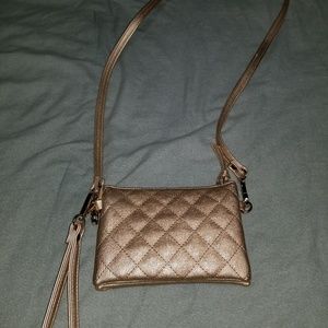 Gold charming Charlie bag/wristlet